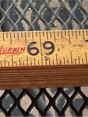 Vintage Lufkin Red End 72" X46F
Wood Folding Ruler Extension Rule